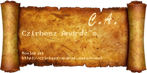 Czirbesz András névjegykártya